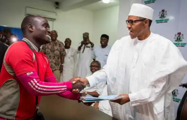 Do You Remember The Man That Trekked For Buhari? Look At What is Happening To Him Now